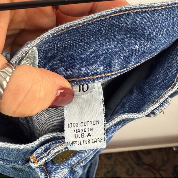 Vintage Moda International High-Waisted Denim Shorts – Made in USA – Size 10 - Picture 3 of 6